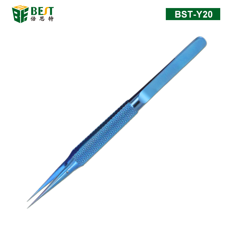 BST-Y20 手機(jī)維修指紋飛線鑷子 鈦合金0.15mm細(xì)尖鑷子 直咀 加長加硬直鑷子