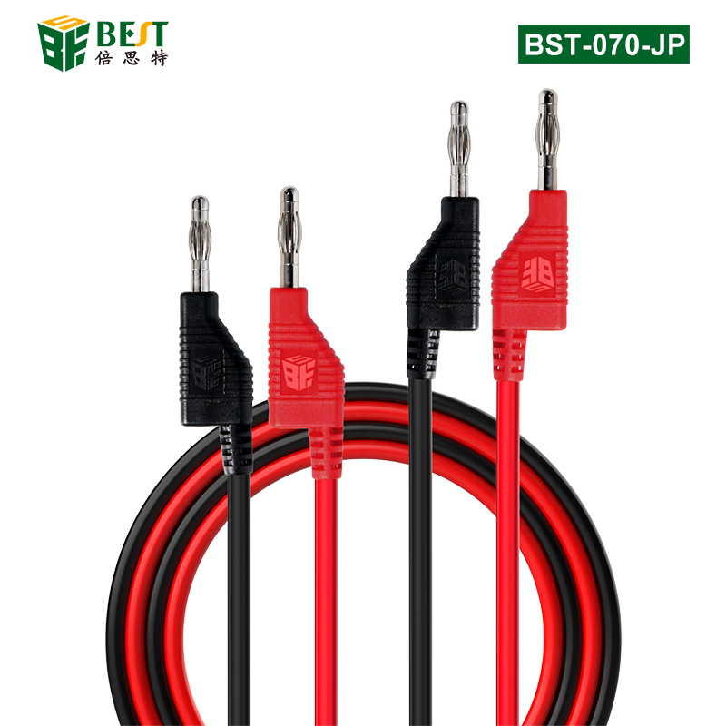 BST-070-JP 超導(dǎo)傳輸疊插香蕉插頭測(cè)試線(xiàn) 4mm燈籠插頭電力測(cè)試導(dǎo)線(xiàn) 公對(duì)公4MM香蕉插頭轉(zhuǎn)香蕉頭硅膠線(xiàn)高壓線(xiàn) 2000V20A大電流